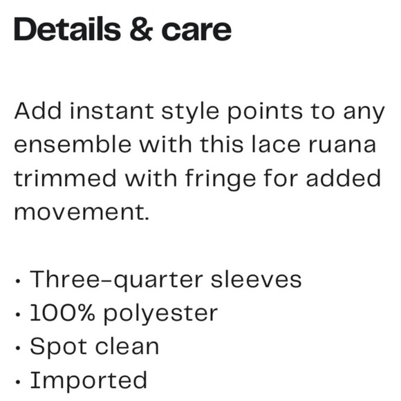 STEVE MADDEN ❤️‍🔥 LACE KIMONO NWT ONE SIZE FITS ALL - Picture 5 of 5